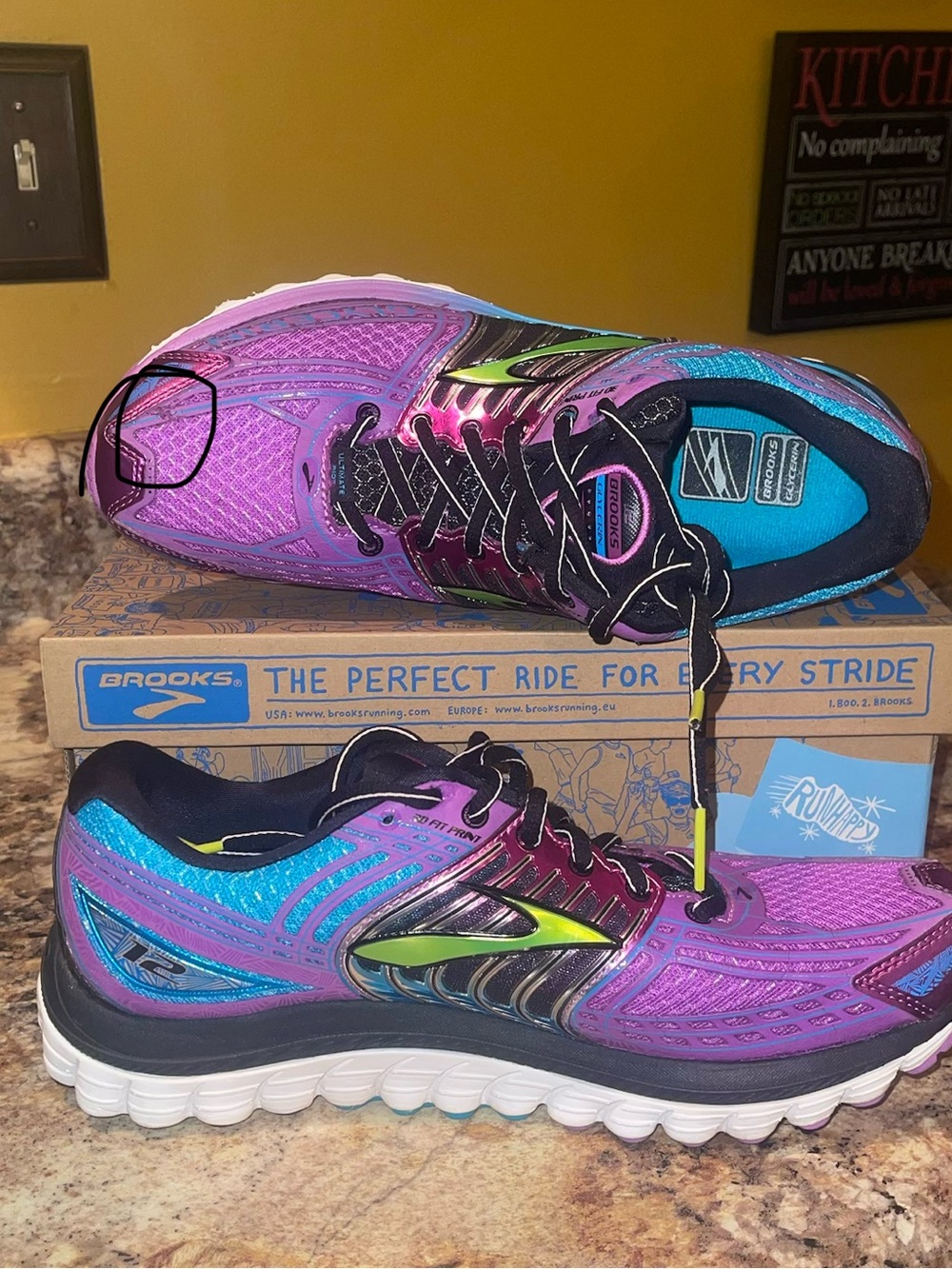 Brooks Glycerin 10 Women's Purple, Blue and Green Running Shoes - Picture 8 of 9